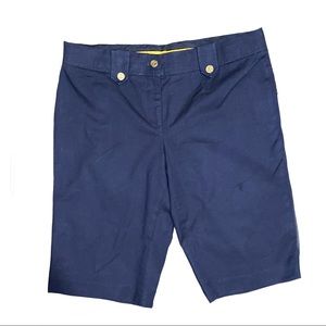Tory Burch- Navy Blue Bermuda Walking Shorts